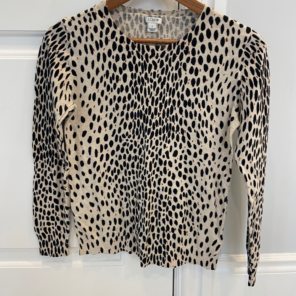 JCrew Lightweight Leopard Print Sweater Top